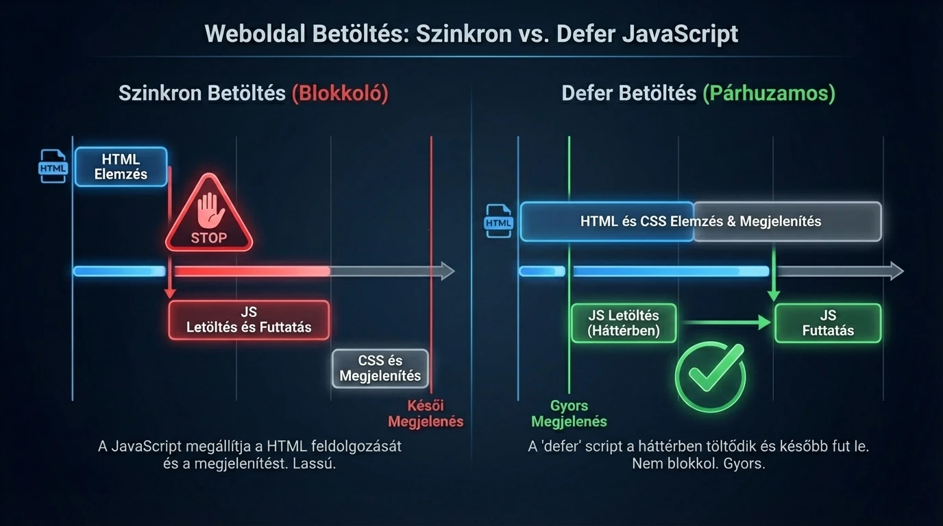 A Render-Blocking JavaScript hatása a weboldal betöltési sebességére